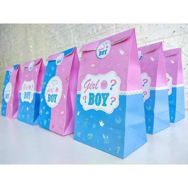 KingTons Gender Reveal Themed Gifts Bags Gender Reveal Party